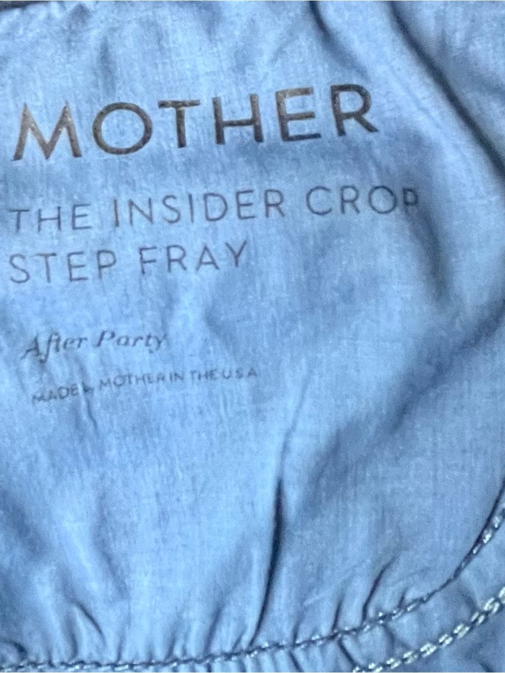 MOTHER the Insider Crop Step Fray Jeans After Party Wash Size 28 - Picture 6 of 14